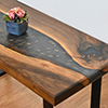 Jarrah Dining Table with Epoxy Resin Detailing