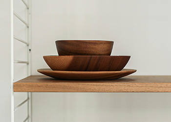 Set of wooden bowls